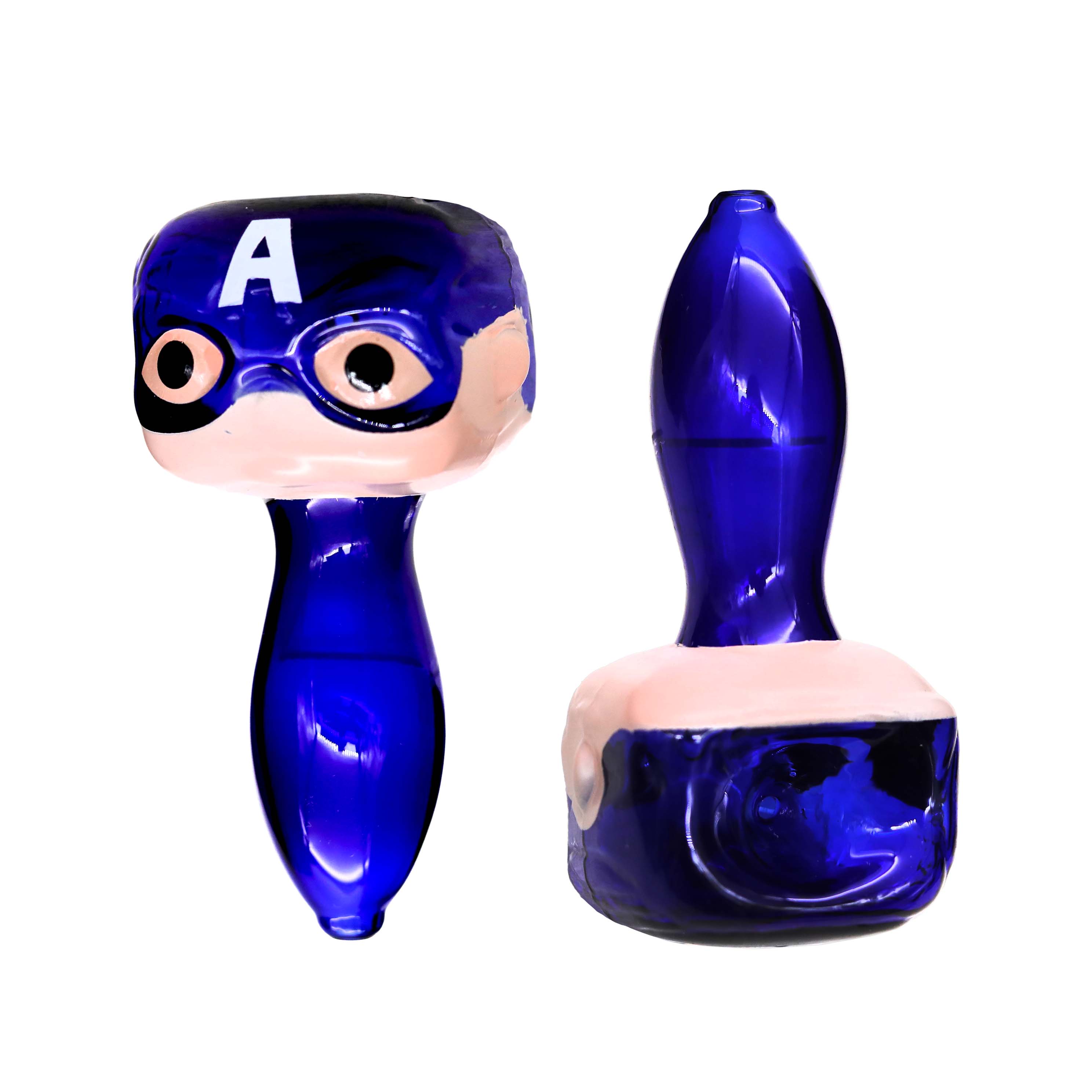 Full Color Character Face With 'A' On Head Handpipe | 4 Inch | Assorted Colors product image